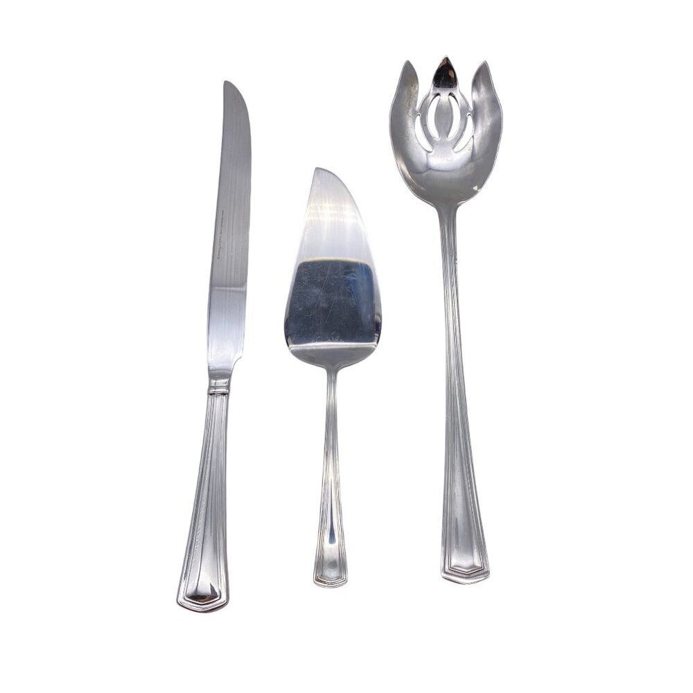 Reed & Barton Tarbor Flatware cake serving knife set salad fork stainless tarbou